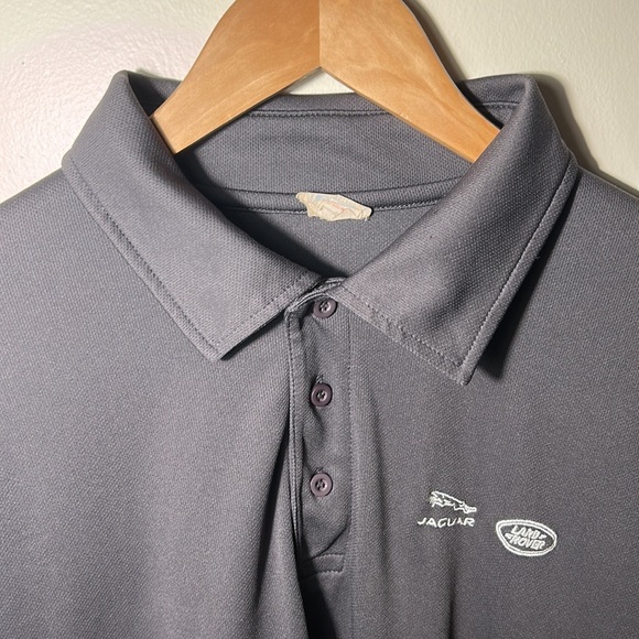 Jaguar Land Rover Polo Driving Athletic Grey Polyester Men’s Size L - Picture 2 of 10